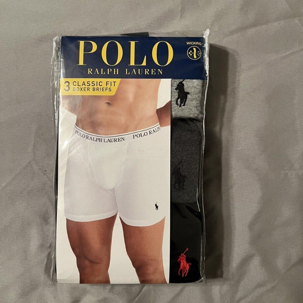 Ralph Lauren Polo Classic Fit  3 Cotton Boxer Briefs Men's  Size: Small
